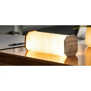 Hnědá skládací LED stolní lampa Accordion – Gingko