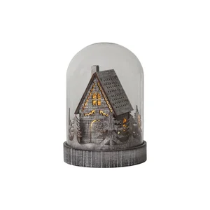 Hnědá vánoční LED dekorace s motivem Kupol 12,5 cm