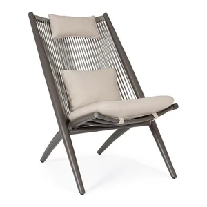 Hnědé kovové zahradní křeslo Aloha od Bizzotto