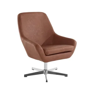 Hnědé křeslo Naomi z imitace kůže – Støraa