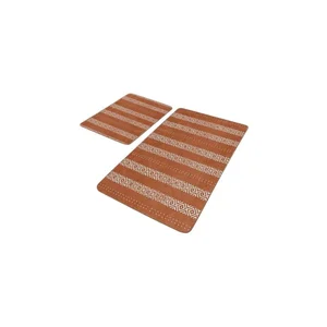 Hnědé sametové koupelnové předložky – sada 2 ks Mila Home (60×100 cm a 60×50 cm)