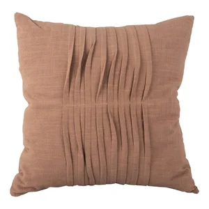 Hnědý bavlněný polštář Wave PT LIVING 45 × 45 cm