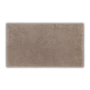 Hnědý bavlněný ručník 71×40 cm Chevron vzor – Foutastic
