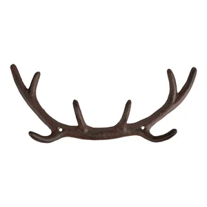 Hnědý kovový věšák Antlers Esschert Design