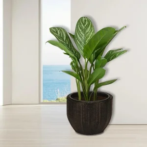 Hnědý květináč LILY pro interiér i zahradu