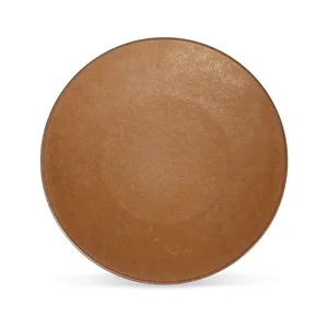 Hnědý porcelánový talíř Ovio 21 cm