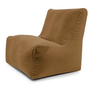 Hnědý sedací vak z bouclé textilie Seat 100 Lounge