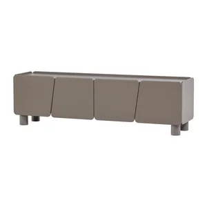 Hnědý TV stolek Root z borovicového dřeva, 200×58×45 cm – WOOOD