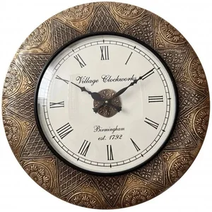 Hodiny na Zeď s Indickým Designem - Průměr 45 cm