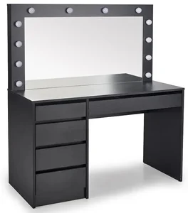 Hollywood XL Černý Toaletní Stolek