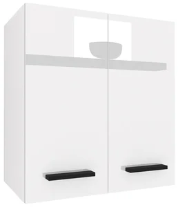 Horní kuchyňská skříňka Belini 60 cm bílý lesk
