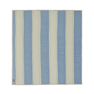 Hrací podložka Striped 130×140 cm – modrá/krémová, OYOY Mini