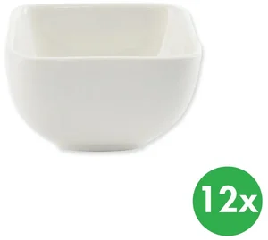 Hranatá porcelánová miska MONA 8x8 cm, sada 12 ks