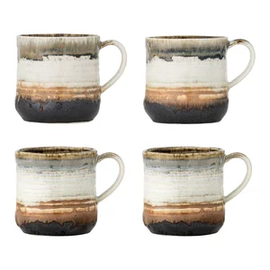 Hrnky Deana – sada 4 ks, kamenina 380 ml