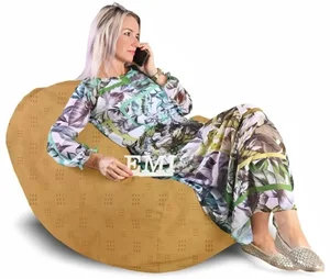 Hruškový sedací pytel Semiš Relax EMI