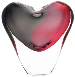 Hutní skleněná váza Rose Smoke 17 cm