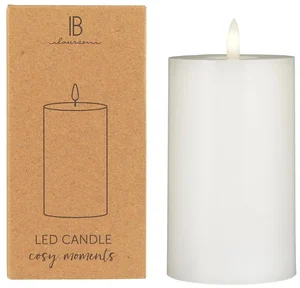 IB Laursen LED Sloupová Světelná Svíčka WARM FLAME 12,5 cm