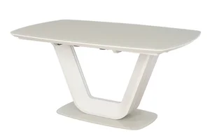 IBANE rozkládací jídelní stůl 160×90 cm krémový