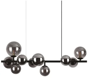 Ideal Lux PERLAGE LED Lustr na lanku 81 cm černý/ Kouřový