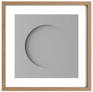 Idealform Poster No. 1 Minimalistický kruh stříbrná šedá
