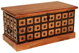 Indická truhlice z palisandrového dřeva 90x45x45 cm