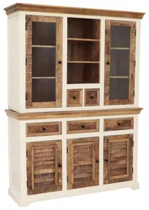 Indická vitrína Agni 140x190x45 z masivu mango