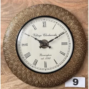 Indické nástěnné hodiny Ø 45 cm