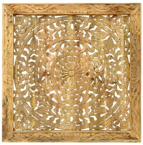 Indický dřevěný obraz Retro 90x90 cm