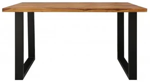 Indický jídelní stůl s kovovými nohami 140x90 cm