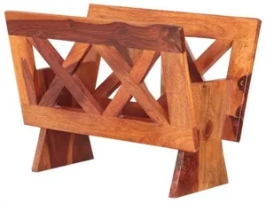 Indický stojan na noviny Kali z palisandru