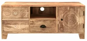 Indický TV stolek Manu z mangového dřeva 120x50x45 cm