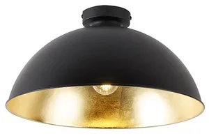 Industriální stropní lampa s černým a zlatým vzhledem, 42 cm