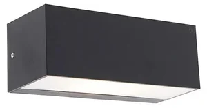 Inteligentní černá nástěnná LED lampa s IP65 a Wi-Fi A60 - Houks