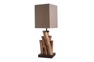 INVICTA INTERIOR Dřevěná stolní lampa Sálvora