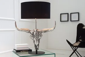 INVICTA INTERIOR Luxusní stříbrná stolní lampa Toro
