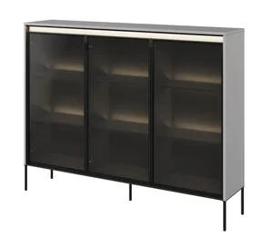 IPOLIS 3D vitrína s LED, šedá