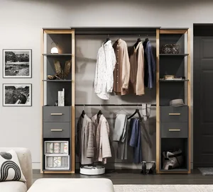 ISSEN Otevřený šatník, dub artisan/antracit