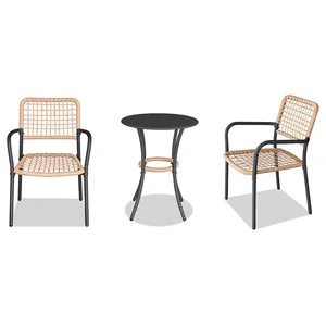 IWELMOR Zahradní set 1+2 – umělý ratan, přírodní
