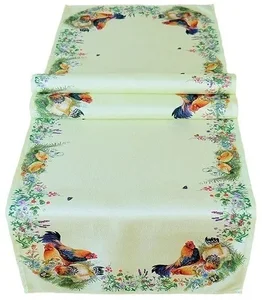 Jarní ubrus Slepičí motiv 40x140 cm