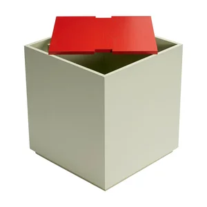 Jasanová truhla 40×45 cm – červená a světle zelená – Vault Hübsch