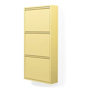 Jasně žlutý výklopný botník 50×103×15 cm Billy – Spinder Design