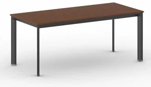 Jednací stůl PRIMO Invitation 180x80 cm černá s třešňovou deskou