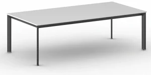 Jednací stůl PRIMO INVITATION 240x120 cm černá podnož bílá