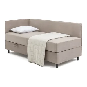 Jednolůžková čalouněná postel s úložným prostorem 120x200 cm Avela, taupe – Bonami Selection