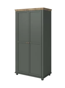 JEJUDO dvoudveřová skříň zelená/dub Lefkas