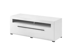 JEOLLA TV stolek 160 cm – bílý lesk