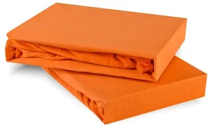 Jersey prostěradlo oranžové 90x200 cm