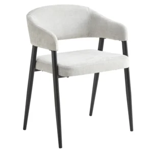 Jídelní křeslo NIZAR TYP 2 – světle šedá/černá