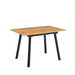 Jídelní rozkládací stůl 120–160 cm, dub/černá (DIRAN)