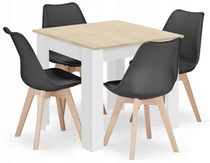 Jídelní set MADO 80x80 + židle BALI MARK černá